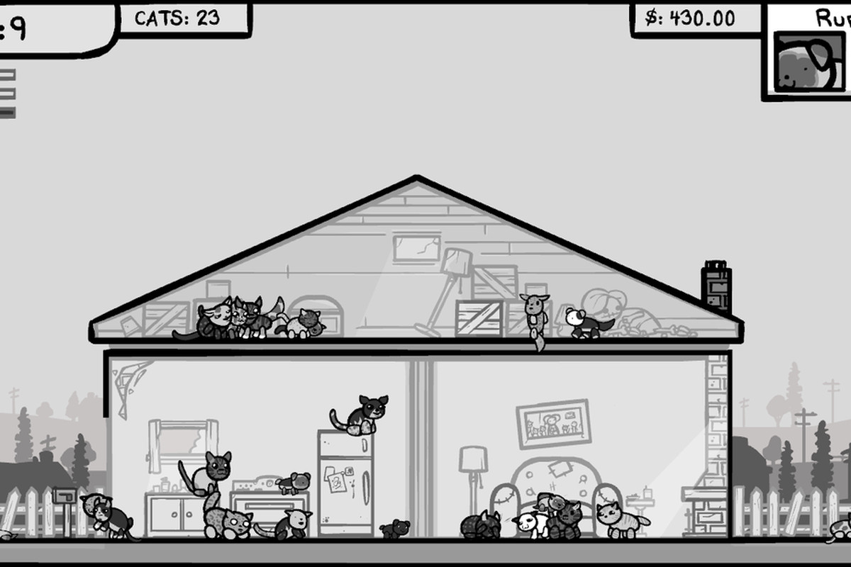 A screen shot from an old version of the game 'Mewgenics.'