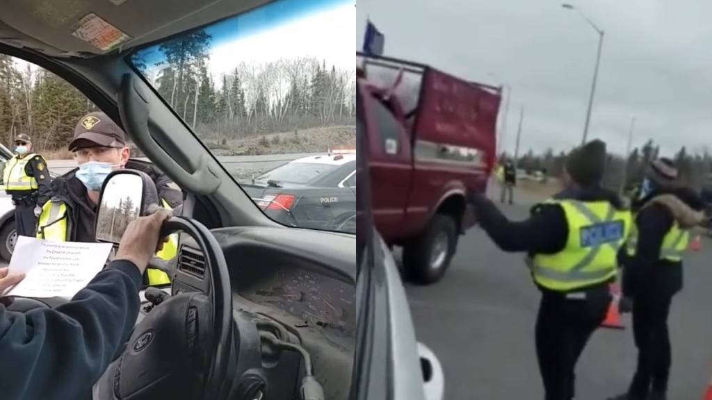 An anti-mask convoy that was rolling across Canada to fight lockdown restrictions was broken up rather thoroughly by lockdown restrictions.