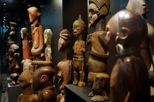 Wooden statuettes in the Royal Museum for Africa.