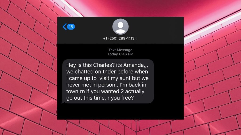 Romance scam mistake identity text message