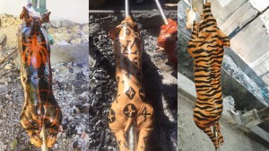 Lechon customized designed superhero tiger Filipino food Cebu.