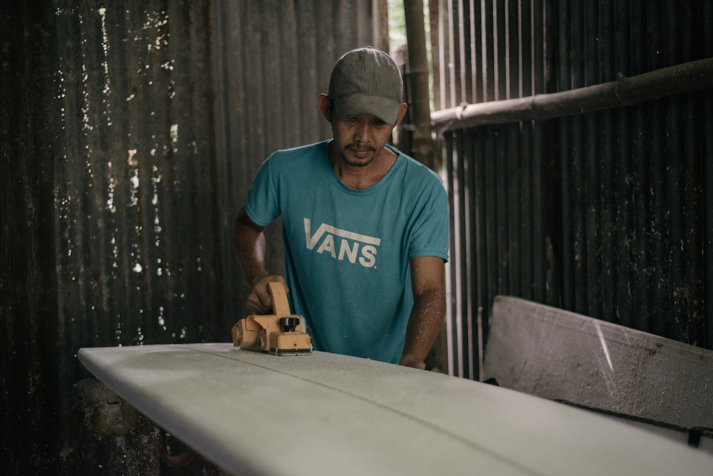 surfboard shaper Larry “Tikboy” Hufalar from La Union, Philippines