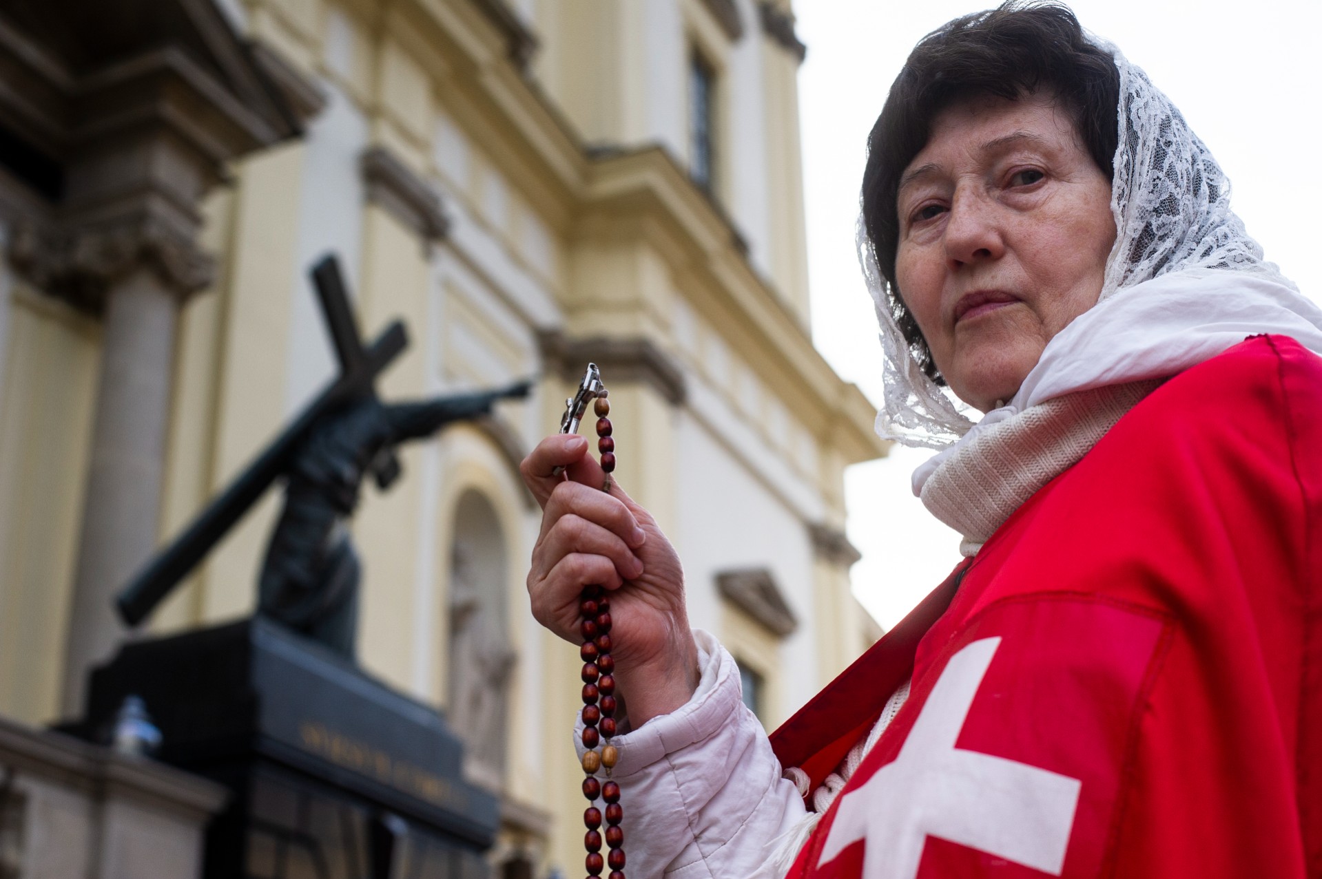 A TFP member takes part in a homophobic demonstration in Warsaw earlier this year. Ordo Iuris says it has no connection to TFP. Photo: Piotr Lapinski/NurPhoto via Getty Images