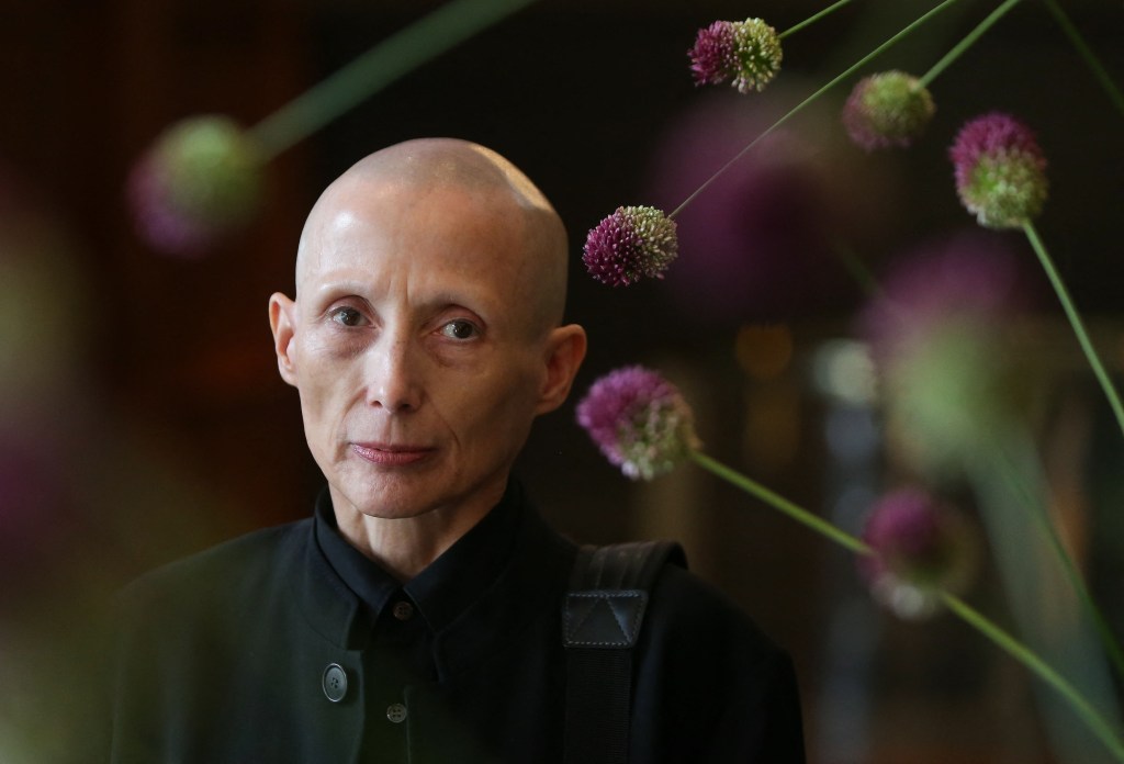 Campaigner Christie Elan-Cane, who does not identify as either male or female, poses in South Kensington, central London on October 11, 2017