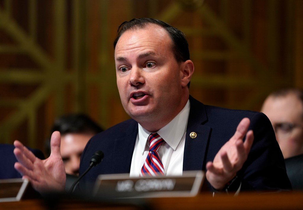 Sen. Mike Lee, R-Utah, questions Supreme Court nominee Brett Kavanaugh on September 27, 2018 in Washington, DC.