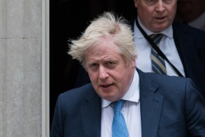 Boris Johnson on his way to make a statement to Parliament. Photo: Wiktor Szymanowicz/Future Publishing via Getty Images