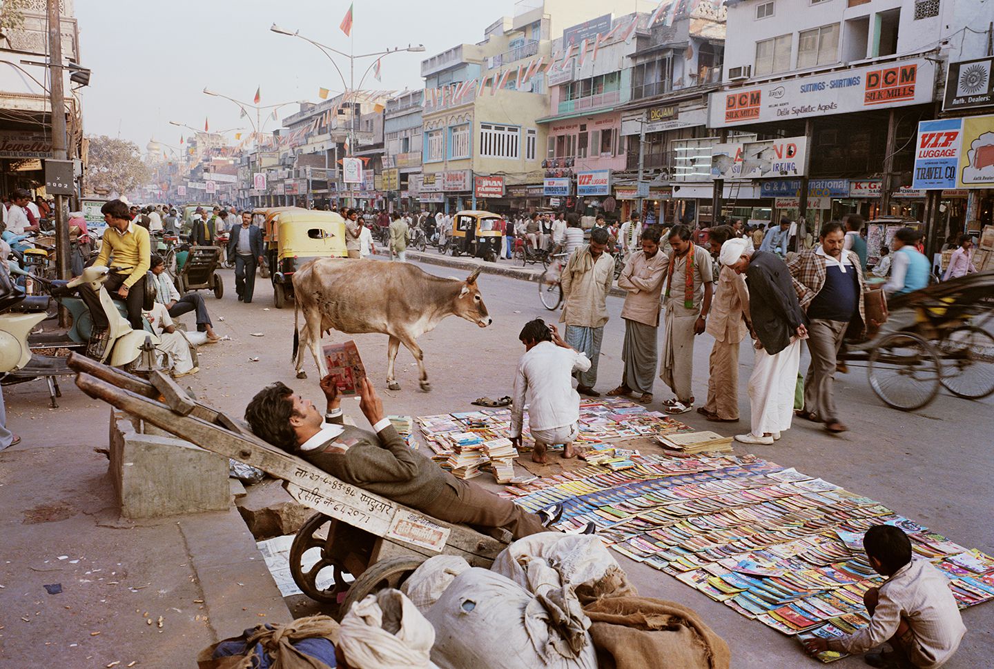 Chandni Chowk Road, a Vecchia Delhi, India nel 1984
