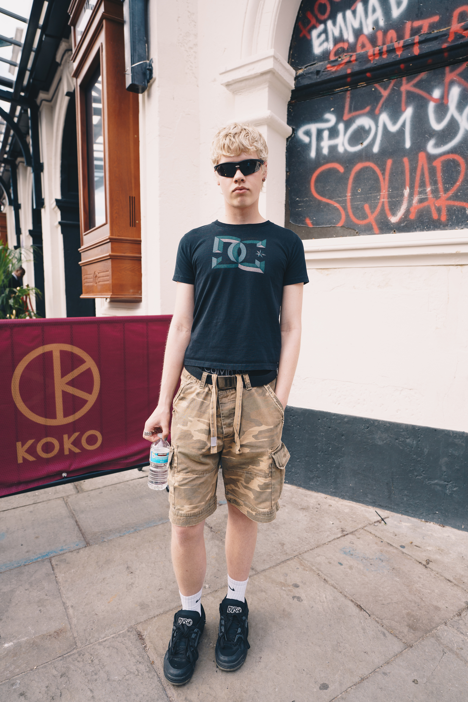 Levi Axene, 19, outside a PC Music show.