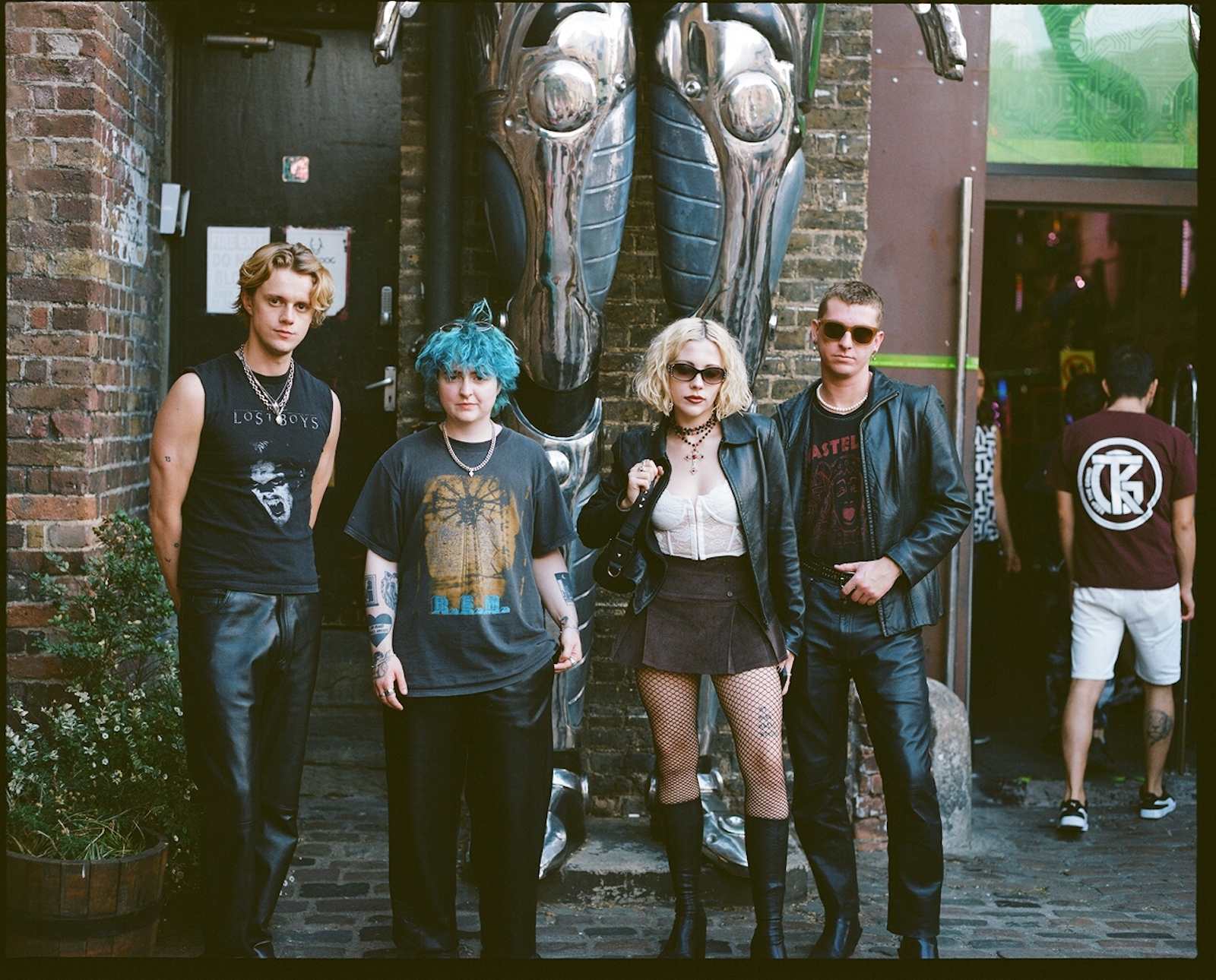 Pale Waves outside Cyberdog in Camden Market