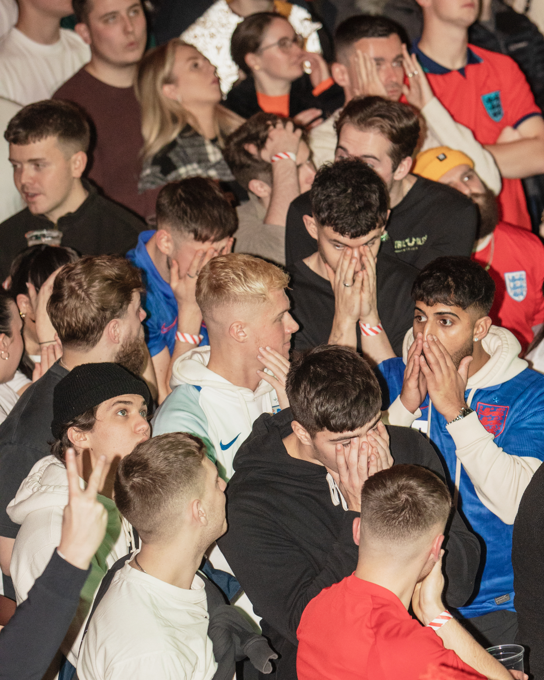 England v Senegal World Cup match: Supporters look tense watching on