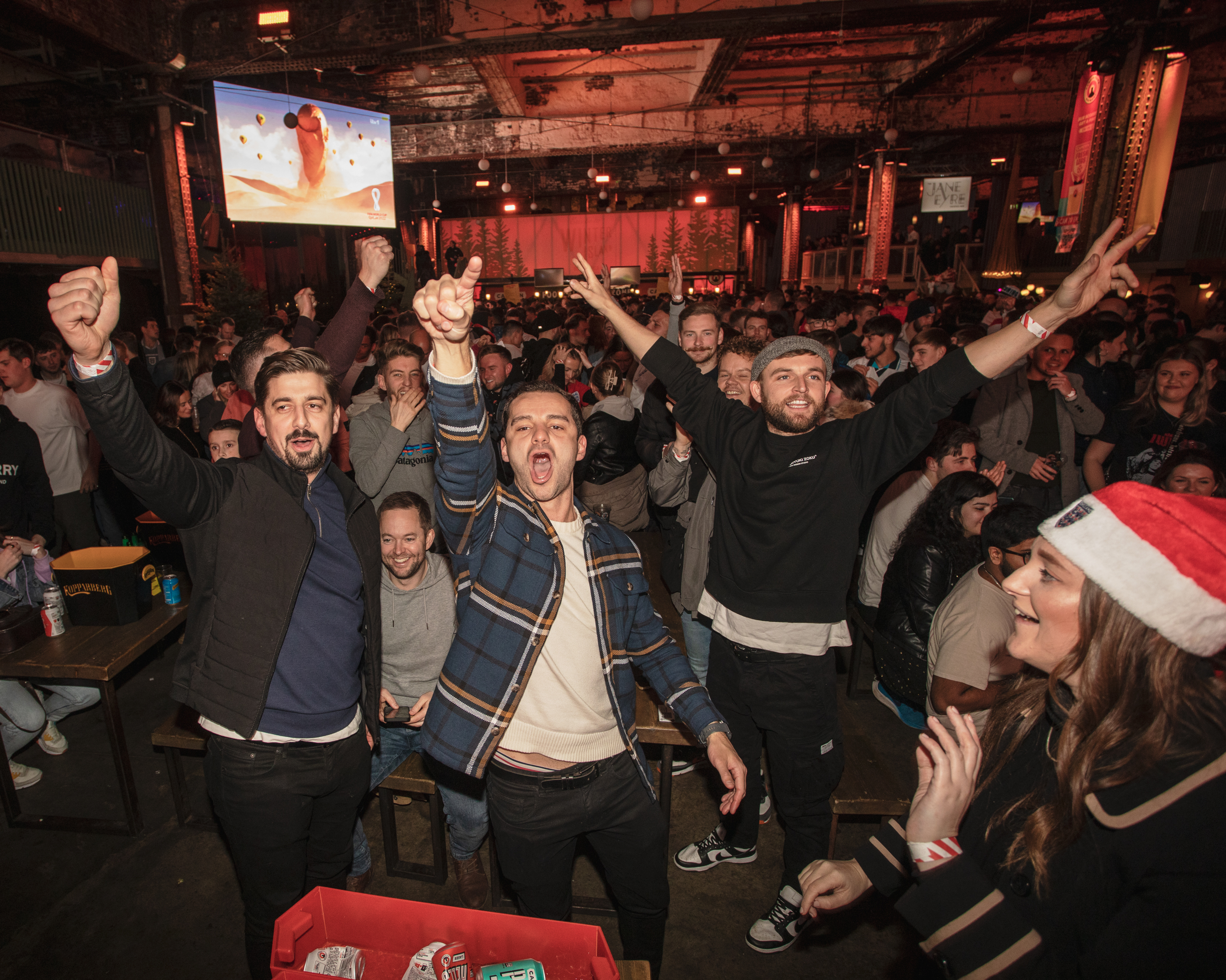 England v Senegal World Cup match: Crowd celebrates as England wins