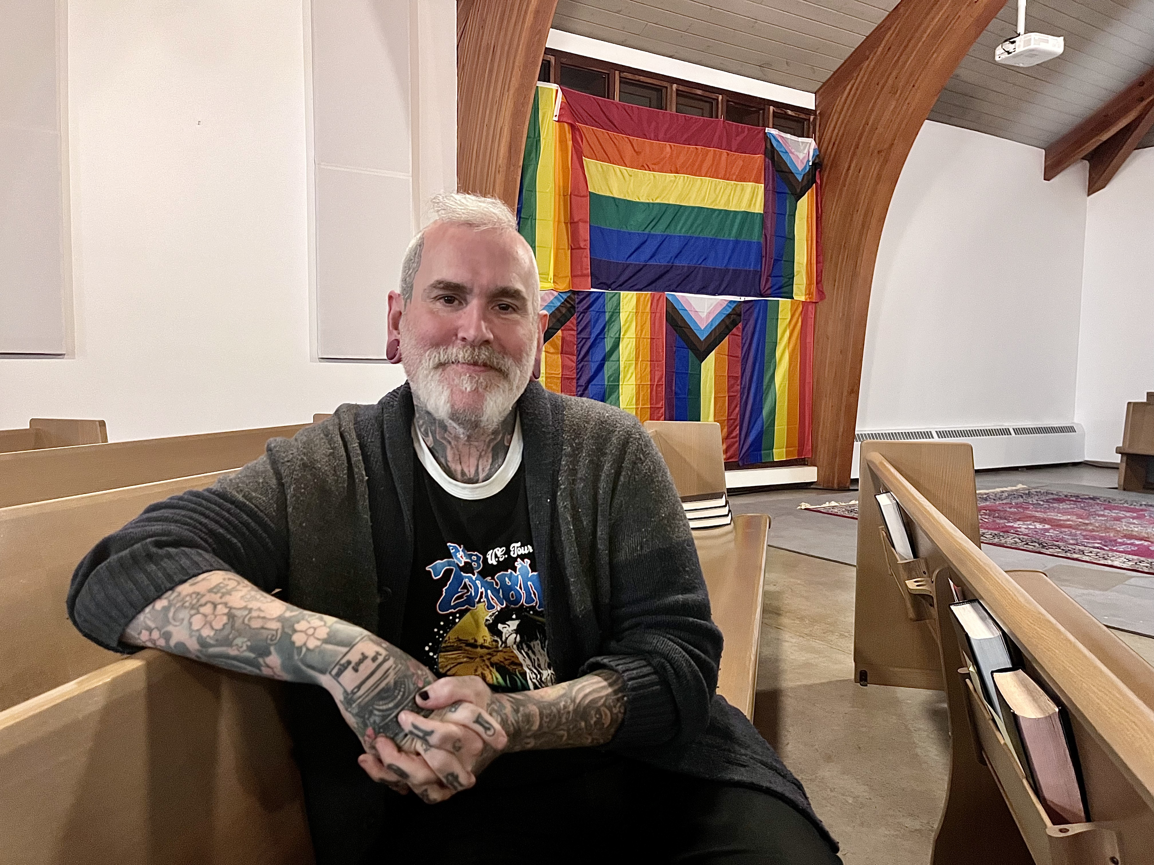 Rev. Jess Peacock of Chesterland's Community Church (Tess Owen/VICE News)
