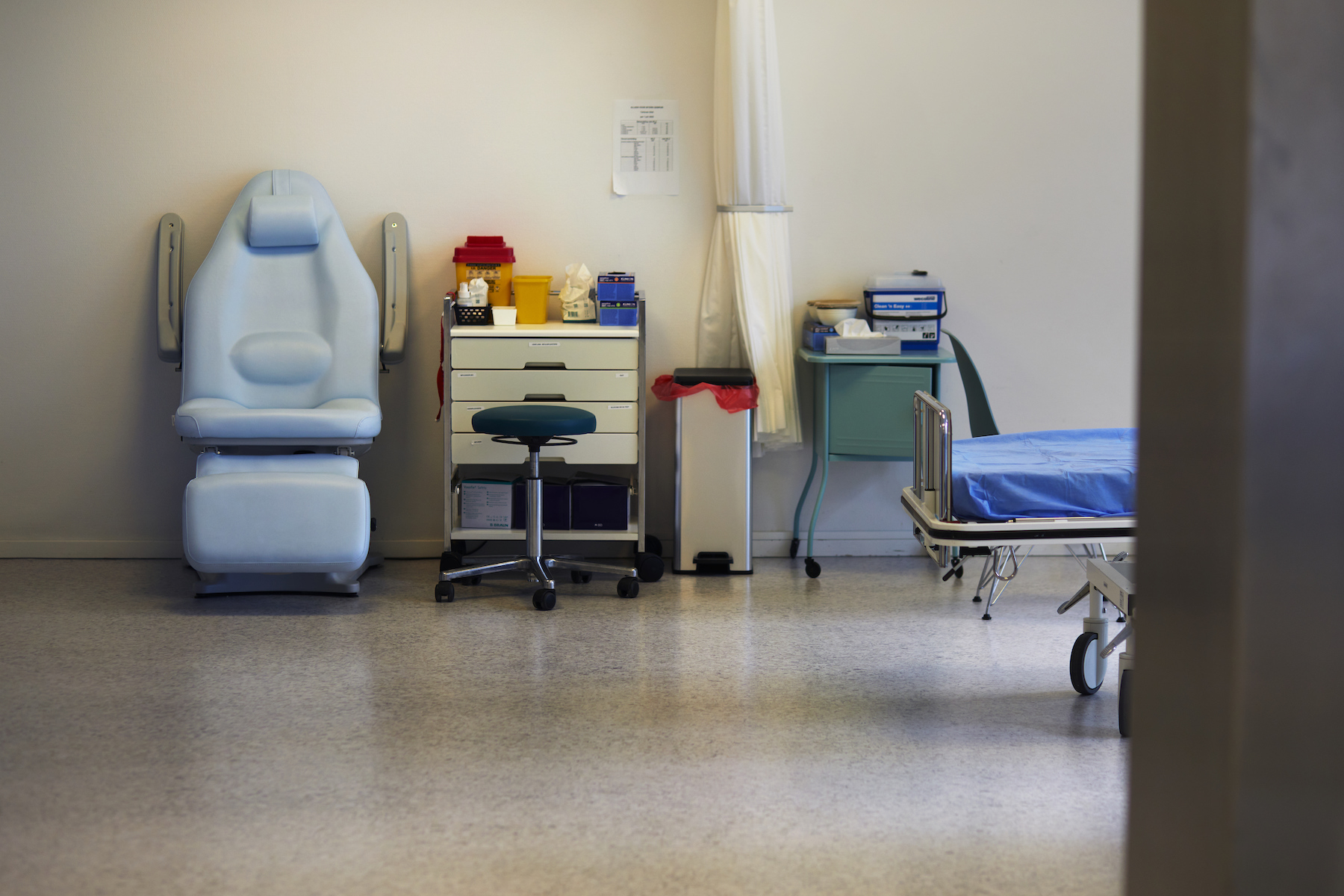 Patiëntenkamer in Abortuskliniek Amsterdam