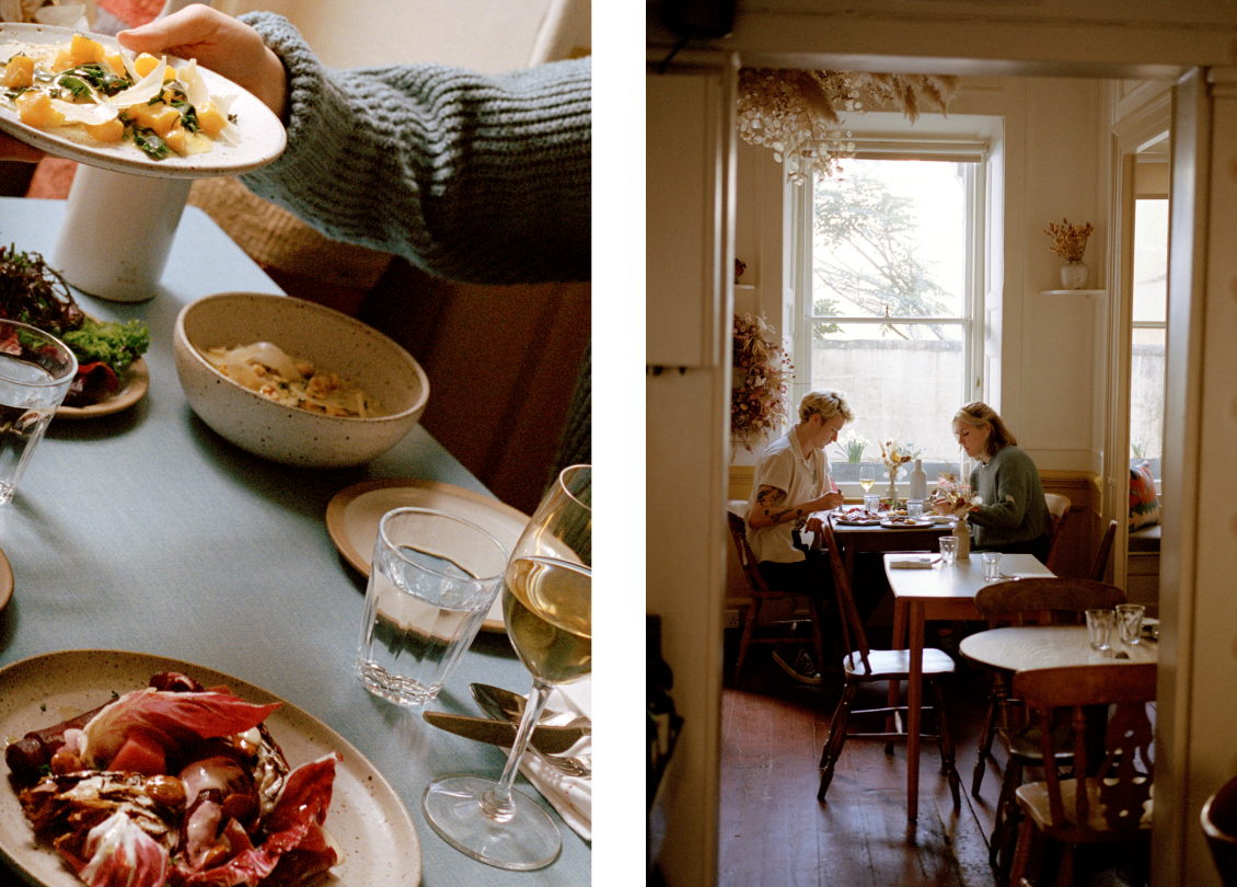 Interior of Oak farm-to-table restaurant