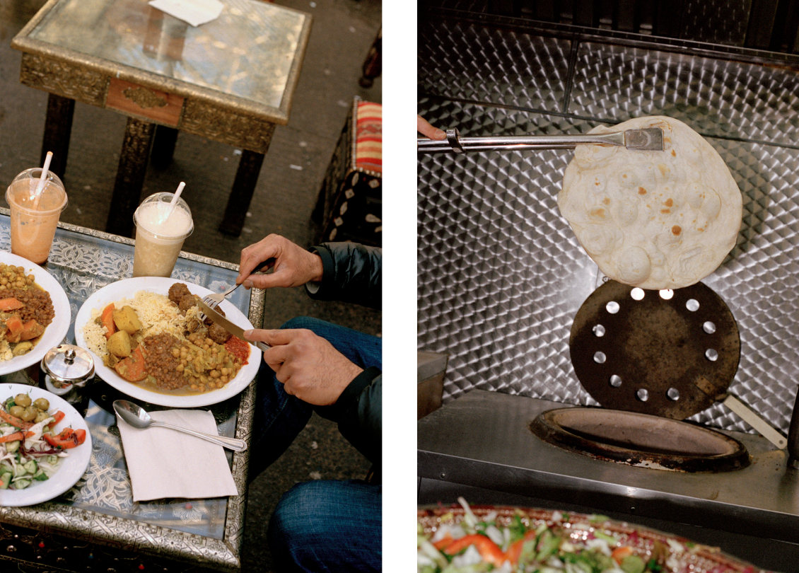 Food scene in St. Nicholas Market