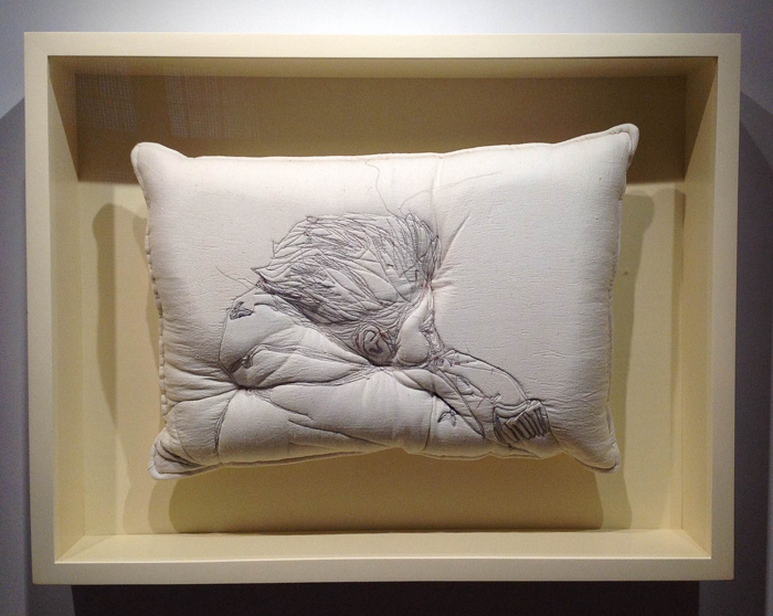 Portraits of Sleeping People Come to Life in These Embroidered Pillows
