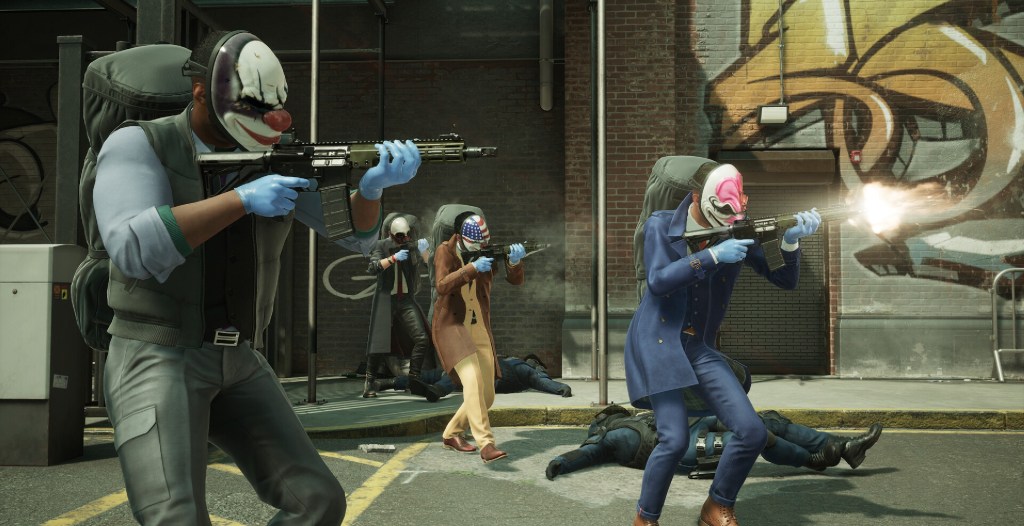 The Payday 3 crew during a heist experience