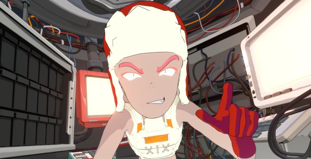 One of my Pilots in NITRO GEN OMEGA, scanning the enemies