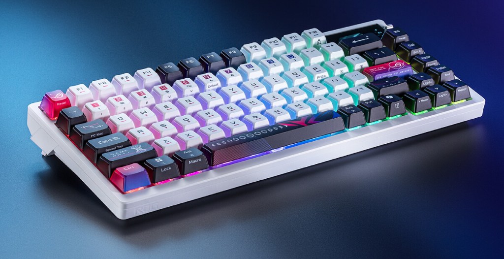 The ASUS ROG Azoth X as viewed from the side profile