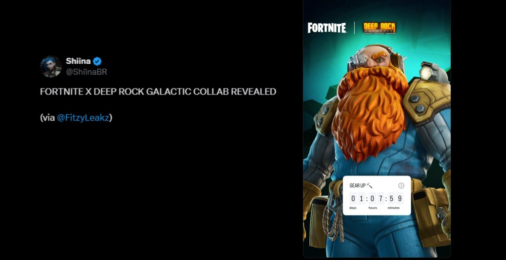 Fortnite Deep Rock Galactic Skins Leak